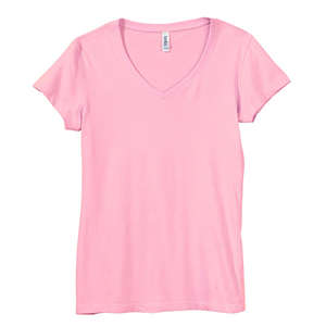 Bella Women's V-Neck Jersey T-Shirt - Dark/Colors Pink