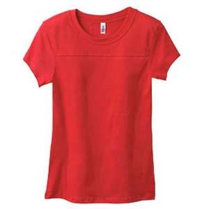 Bella Women's Danielle Jersey Yoke T-Shirt - Dark/Colors Red