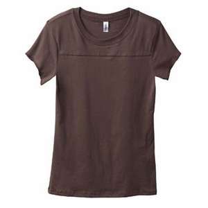 Bella Women's Danielle Jersey Yoke T-Shirt - Dark/Colors Chocolate
