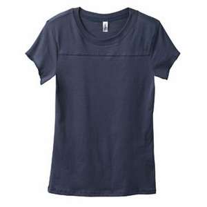 Bella Women's Danielle Jersey Yoke T-Shirt - Dark/Colors Blue, Navy