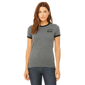 Custom Promotional Bella Women's Heather Jersey Ringer T-Shirt - Dark/All