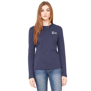 Custom Promotional Bella Women's Long-Sleeve Crew Neck Jersey T-Shirt - Dark/Colors