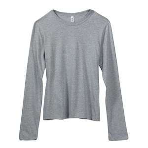 Bella Women's Long-Sleeve Crew Neck Jersey T-Shirt - Dark/Colors Gray, Heathered Athletic