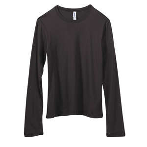 Bella Women's Long-Sleeve Crew Neck Jersey T-Shirt - Dark/Colors Black