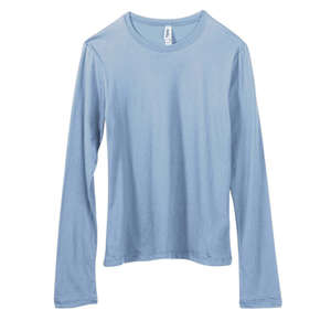 Bella Women's Long-Sleeve Crew Neck Jersey T-Shirt - Dark/Colors Blue, Baby