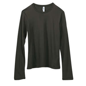 Bella Women's Long-Sleeve Crew Neck Jersey T-Shirt - Dark/Colors Green, Army
