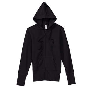 Bella Women's Stretch French Terry Lounge Jacket - Dark/All Black