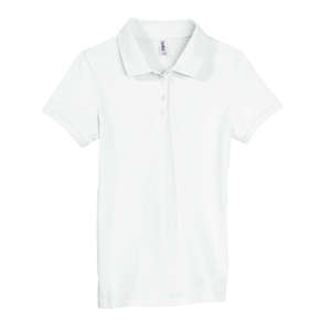 Bella Women's Mini Pique Polo - Dark/All White