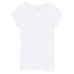 Custom Ladies T-Shirts - Bella Women's Marcelle Sheer Jersey Longer-Length T-Shirt - White/Neutral
