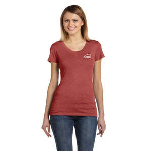 Bella Women's Cameron Tri-Blend T-Shirt - Dark/All Purple, Heathered Amethyst