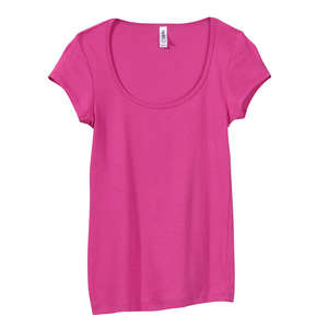 Bella Women's Margot Sheer Rib Scoop Neck T-Shirt - Dark/All Berry
