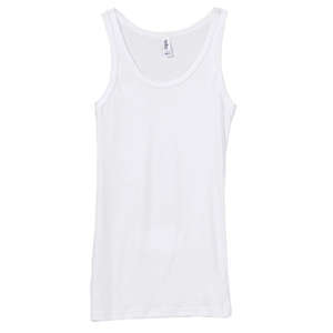 Bella Women's Rachel Sheer Rib Longer-Length Tank - Dark/All White