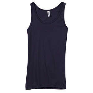 Bella Women's Rachel Sheer Rib Longer-Length Tank - Dark/All Blue, Midnight