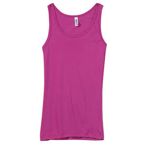 Bella Women's Rachel Sheer Rib Longer-Length Tank - Dark/All Berry