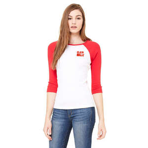 Custom Promotional Bella Women's 1x1 Baby Rib 3/4-Sleeve Contrast Raglan T-Shirt - Dark/All