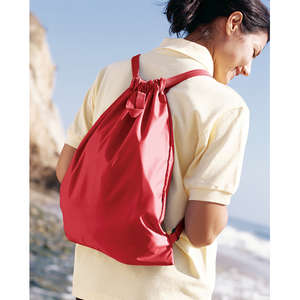 BAGedge Nylon Cinch Sack - Dark/All Red