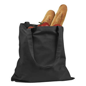 BAGedge 6 oz. Canvas Promo Tote - Dark/All Black