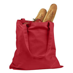BAGedge 6 oz. Canvas Promo Tote - Dark/All Red