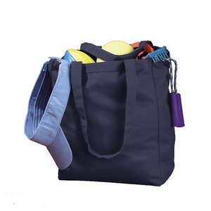 BAGedge 12 oz. Canvas Book Tote - Dark/All Blue, Navy