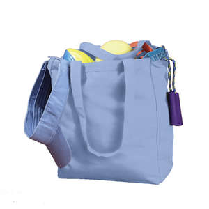 BAGedge 12 oz. Canvas Book Tote - Dark/All Blue, Light