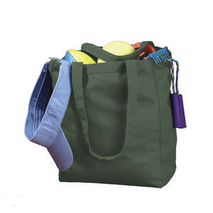 BAGedge 12 oz. Canvas Book Tote - Dark/All Green, Forest