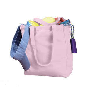 BAGedge 12 oz. Canvas Book Tote - Dark/All Pink