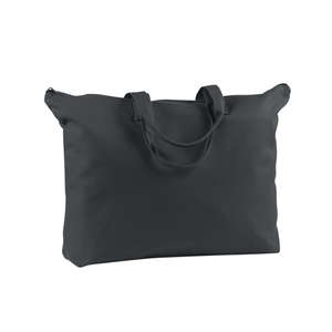 BAGedge Canvas Zippered Book Tote - Dark/All Black