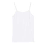 Business Tank Tops - Bella Women's 1x1 Baby Rib Spaghetti Strap Tank - White/Neutral