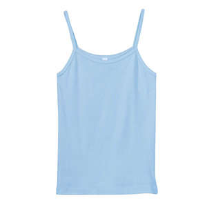 Bella Women's 1x1 Baby Rib Spaghetti Strap Tank - Dark/Colors Blue, Baby