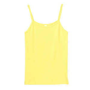 Bella Women's 1x1 Baby Rib Spaghetti Strap Tank - Dark/Colors Yellow