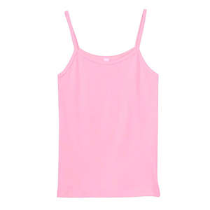 Bella Women's 1x1 Baby Rib Spaghetti Strap Tank - Dark/Colors Pink