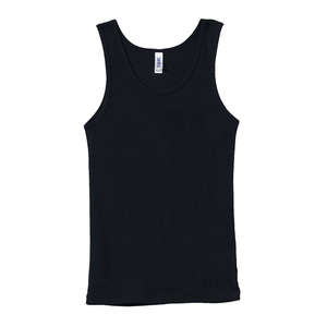 Bella Women's 1x1 Baby Rib Wide Strap Tank - Dark/Colors Black