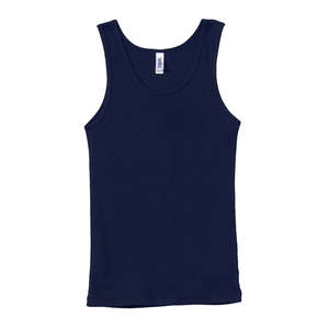 Bella Women's 1x1 Baby Rib Wide Strap Tank - Dark/Colors Blue, Navy