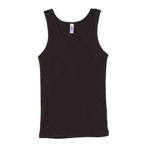 Bella Women's 1x1 Baby Rib Wide Strap Tank - Dark/Colors Chocolate