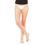Wholesale Underwear, Robes & Sleepwear - Bella Women's Cotton/Spandex Thong - White/Neutral