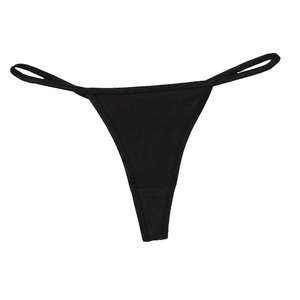 Bella Women's Cotton/Spandex Thong - Dark/Colors Black
