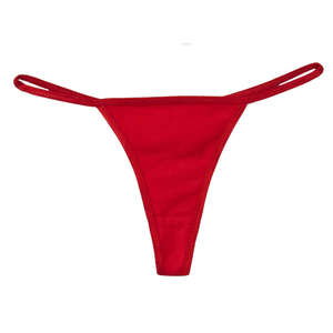 Bella Women's Cotton/Spandex Thong - Dark/Colors Red