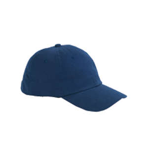 Big Accessories 6-Panel Brushed Twill Unstructured Cap - Dark/All Blue, Navy
