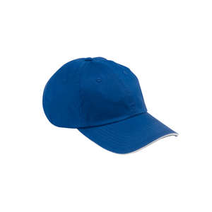Big Accessories 6-Panel Unstructured Sandwich Cap - Dark/All Blue, Royal/White