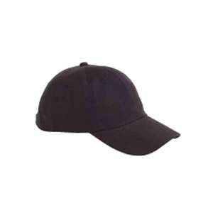 Big Accessories Youth 6-Panel Brushed Twill Unstructured Cap - Dark/All Black