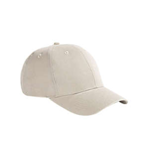 Big Accessories 6-Panel Brushed Twill Structured Cap - Dark/All Stone
