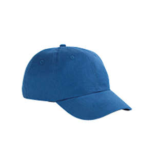 Big Accessories 6-Panel Brushed Twill Structured Cap - Dark/All Blue, Royal