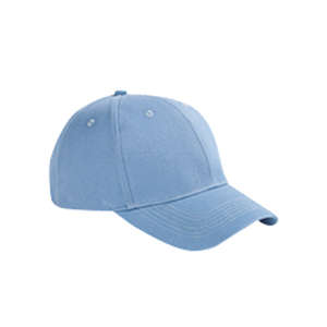 Big Accessories 6-Panel Brushed Twill Structured Cap - Dark/All Blue, Ice