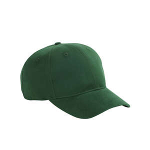 Big Accessories 6-Panel Brushed Twill Structured Cap - Dark/All Green, Forest