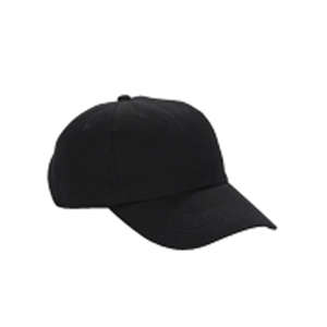Big Accessories 6-Panel Washed Twill Low-Profile Cap - Dark/All Black
