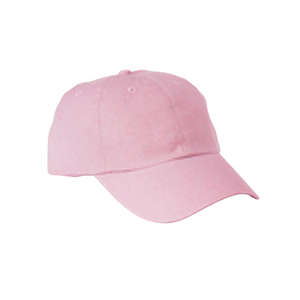 Big Accessories 6-Panel Washed Twill Low-Profile Cap - Dark/All Pink, Light