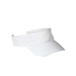 Big Accessories Cotton Twill Visor - Dark/All White