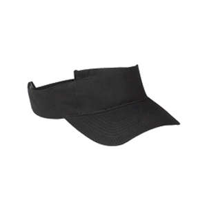 Big Accessories Cotton Twill Visor - Dark/All Black