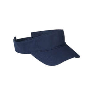 Big Accessories Cotton Twill Visor - Dark/All Blue, Navy