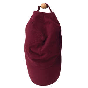 Big Accessories 5-Panel Brushed Twill Unstructured Cap - Dark/All Maroon